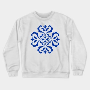 Blue flowers tile Crewneck Sweatshirt